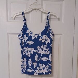 Skye, Sz M, Blue Floral Tankini Top. NWOT